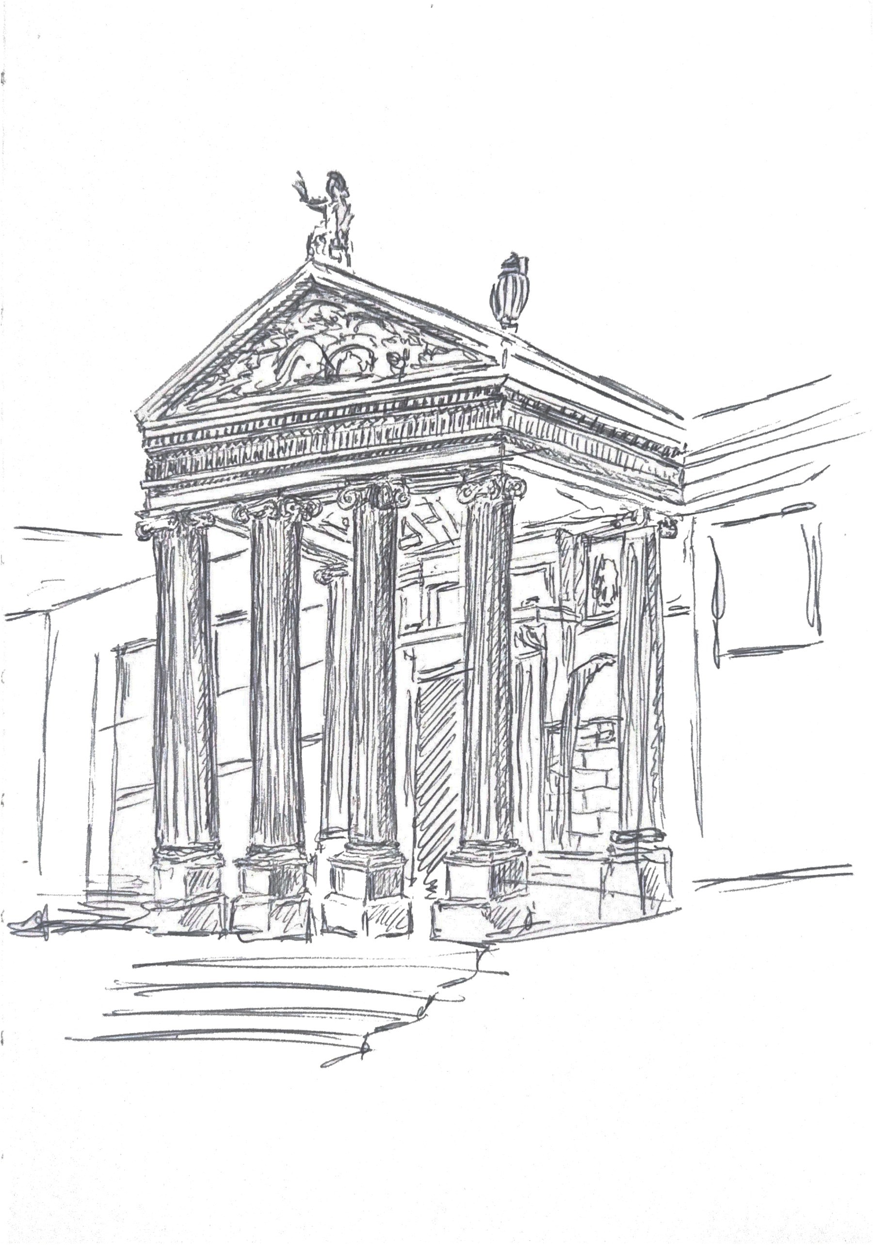 Illustration of the Ashmolean Museum.