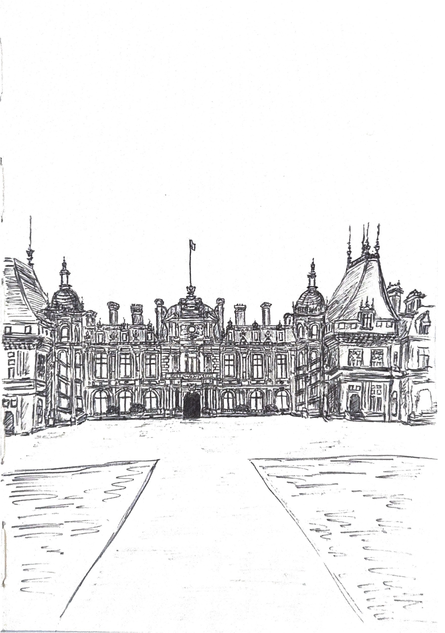 Illustration of Waddesdon Manor.