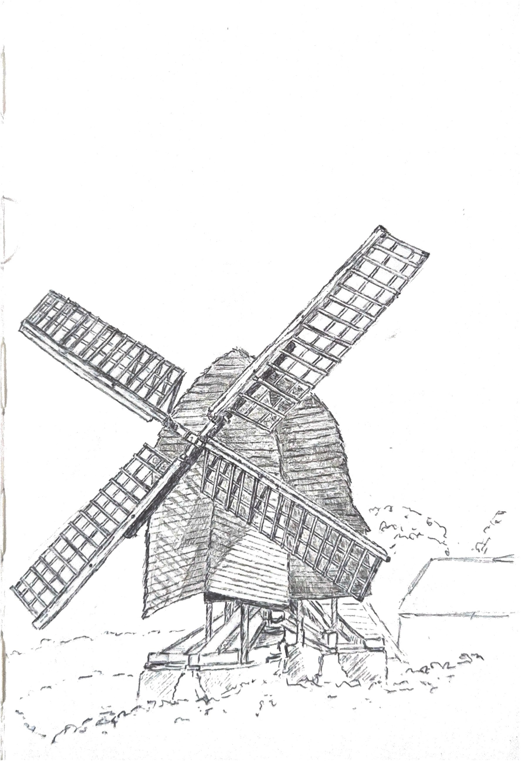 Illustration of Chinnor Windmill.