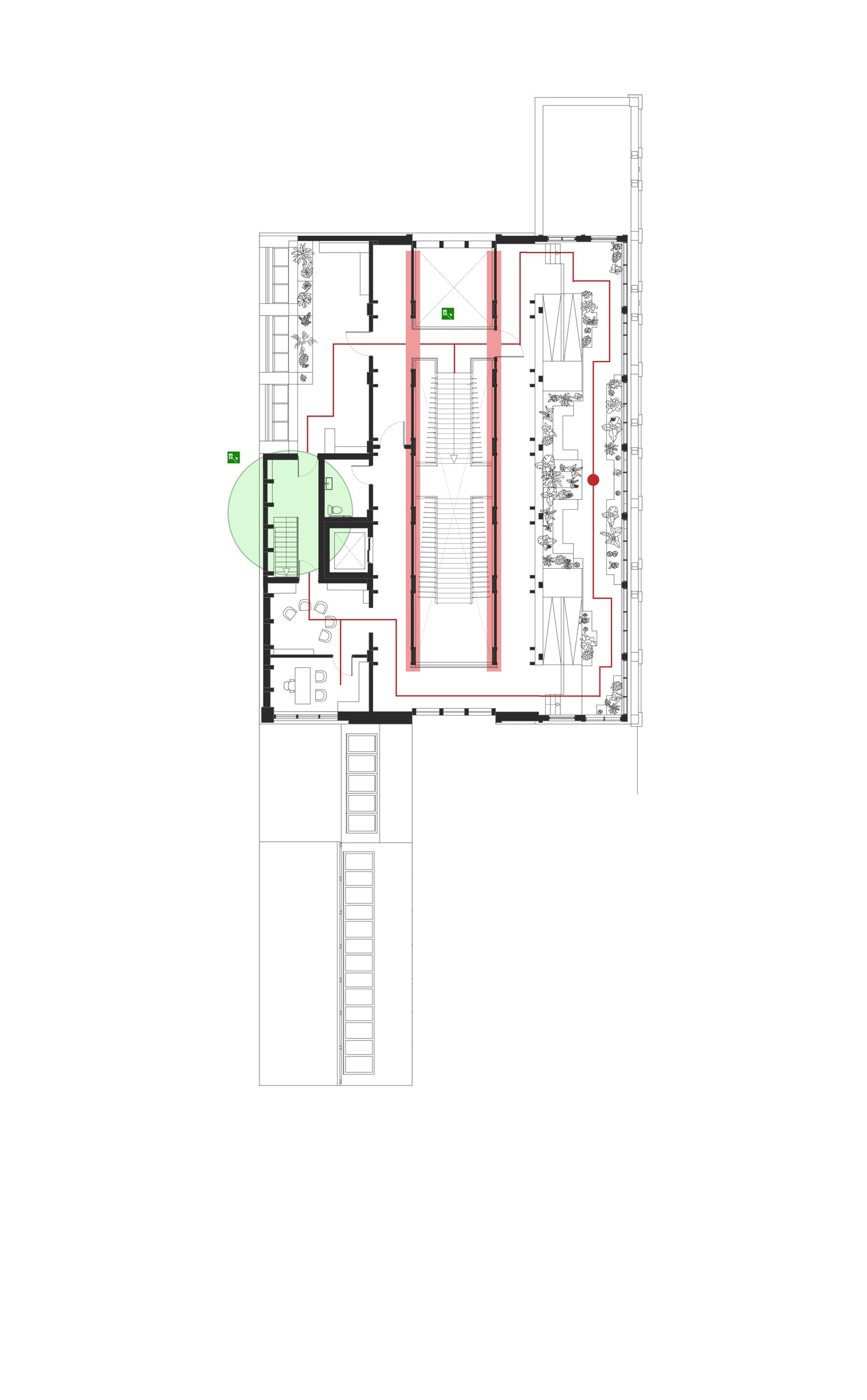 Fire strategy diagram — second floor.