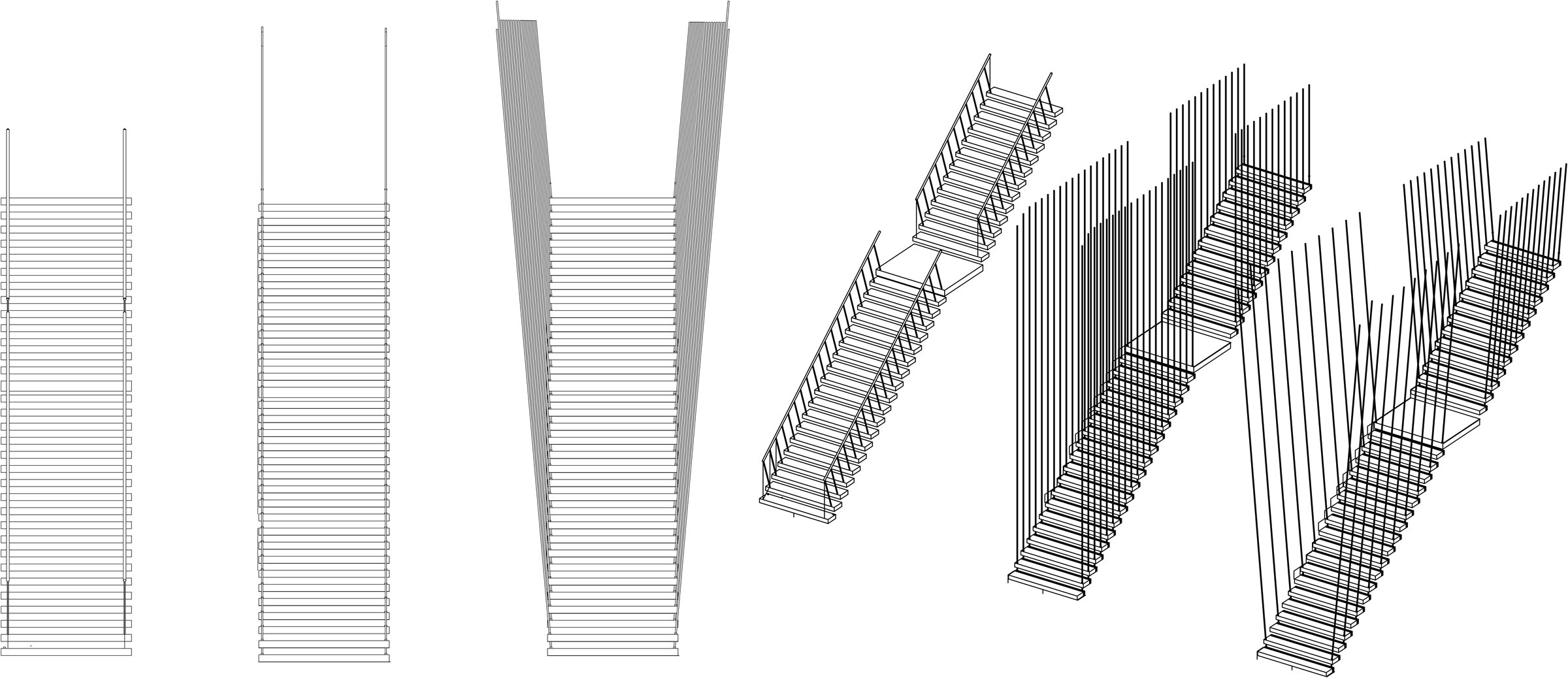 Stair design diagram exploring form and geometry.